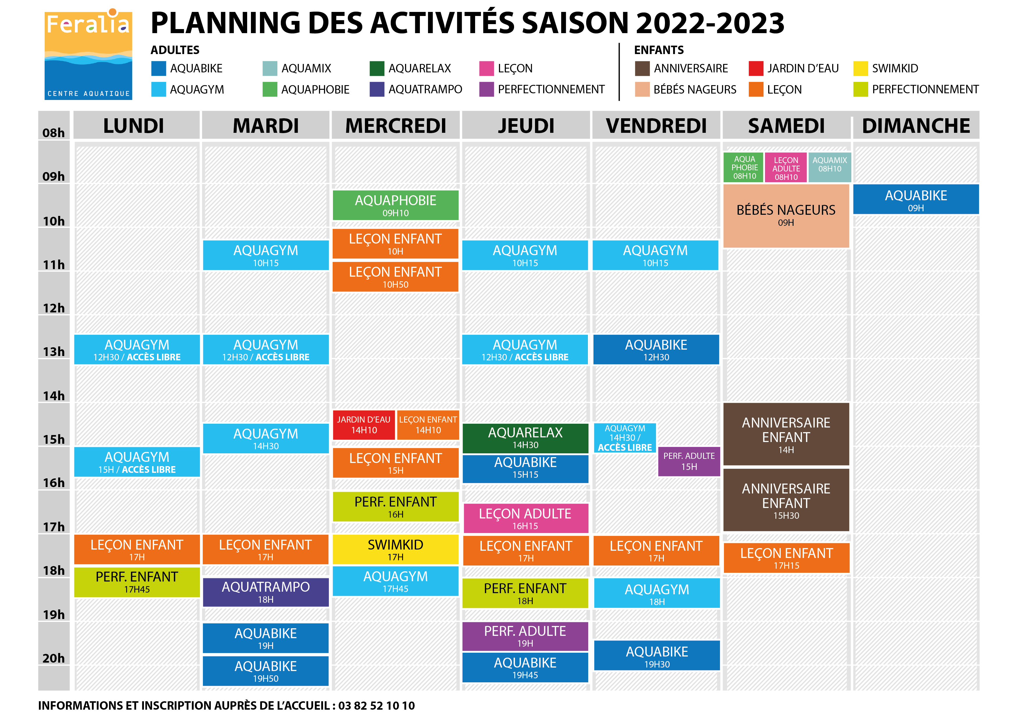 planning des activités 2022/2023